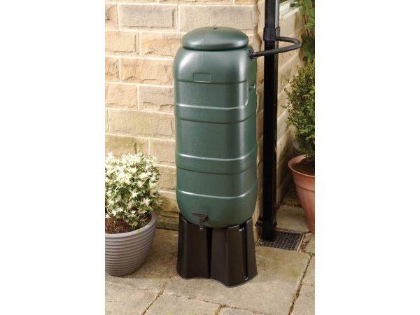 100ltr Space Saver Water Butt Kit (Includes Tap Lid Diverter & Stand)